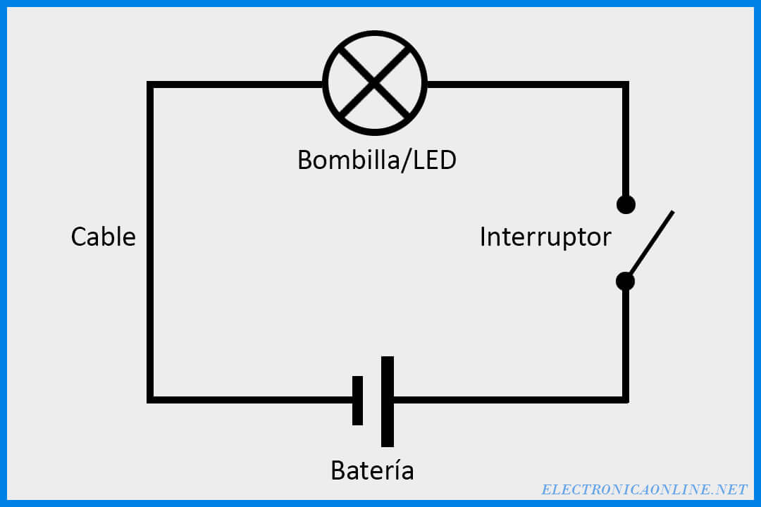 esquema de un circuito electrico simple