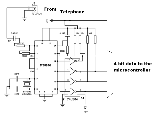 Funcionamiento del decodificador DTMF MT8870