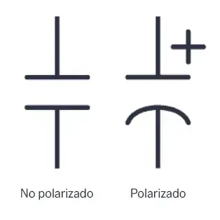 condensador polarizado simbolo