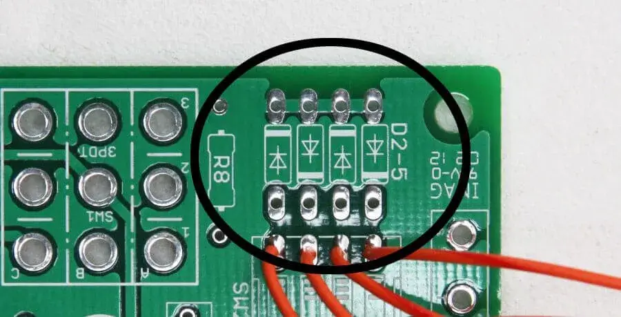 Como saber los polos de un diodo en una placa de circuito